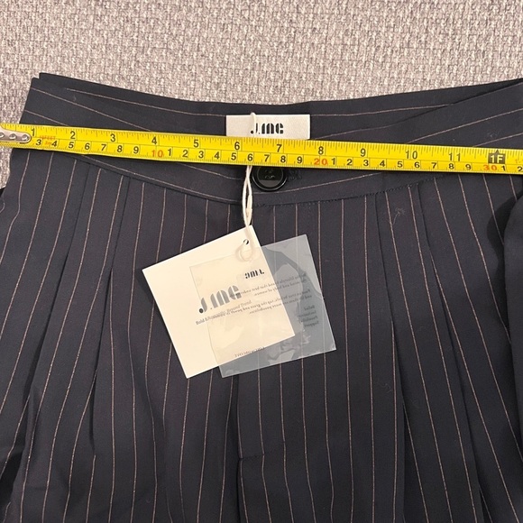 J.ING Navy Pinstripe Wide-Leg Pants - Brand New with Tags - Picture 8 of 10